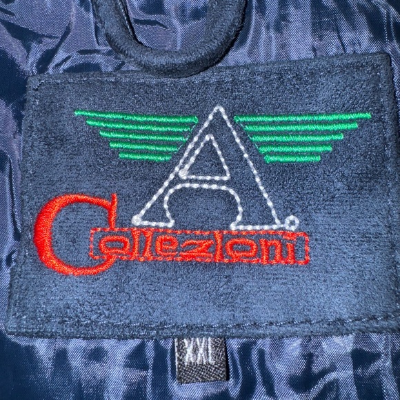 AUTHENTIC ARMANI Collezioni  Blue Suede Italian Jacket - Picture 4 of 16